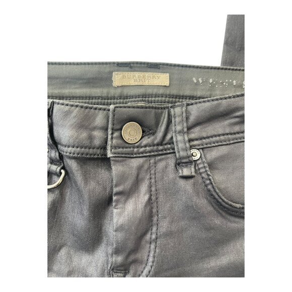 Size 24W Burberry Pilton Skinny Ankle Stretchy Jeans Women's Burgundy Authentic - Picture 10 of 14